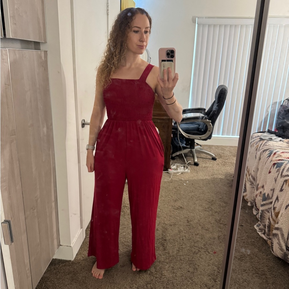 Elegant Red Jumpsuit for Women